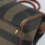 Fendi Vintage Pequin Convertible Boston Bag Coated Canvas Mini - image 11