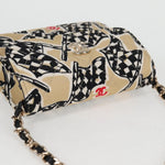 Chanel Flap Card Holder on Chain Quilted Printed Canvas - image 17