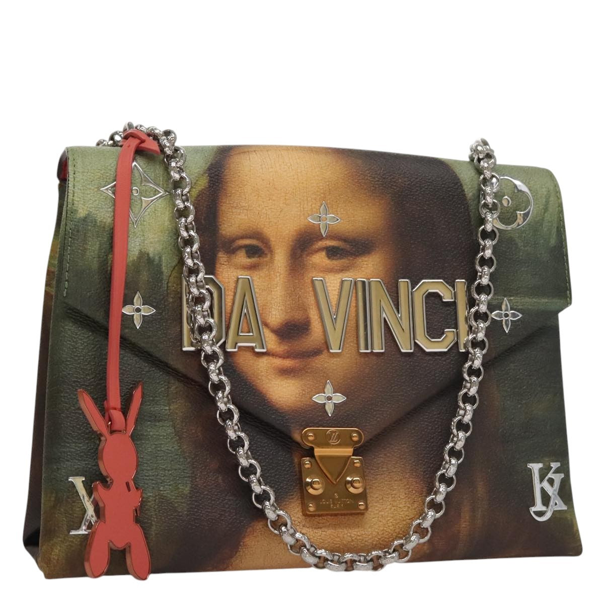 Louis Vuitton Chain Shoulder Bag Limited Edition Jeff Koons Da Vinci Print Canvas - image 1