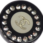 Chanel Vintage CC Round Button Clip-On Earrings Metal - image 3