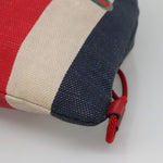 Gucci Logo Drawstring Backpack Striped Canvas Large - image 10