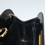 Salvatore Ferragamo Vintage Gancini Chain Shoulder Bag Patent Leather - image 16