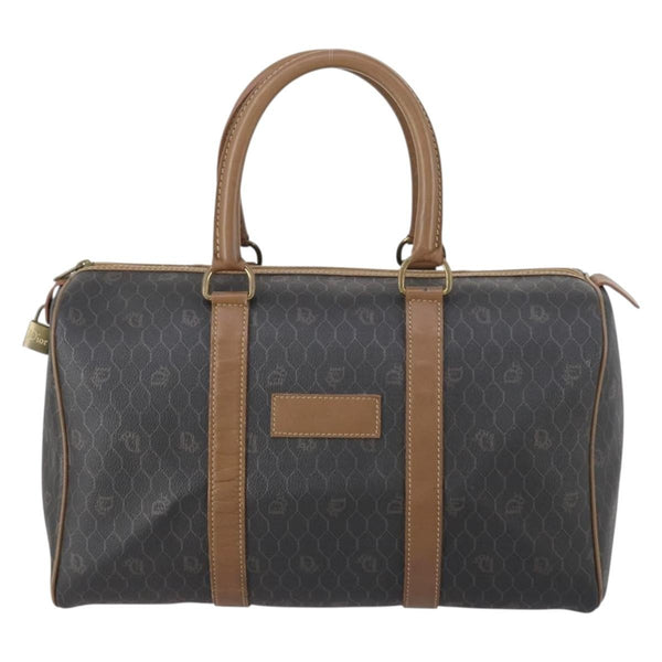 Christian Dior Vintage Honeycomb Boston bag Canvas and Leather - image 1