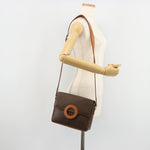 Celine Vintage Macadam Circle Logo Shoulder Bag Canvas and Leather - image 16