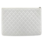 Chanel O Case Clutch Quilted Perforated Lambskin Medium - image 2