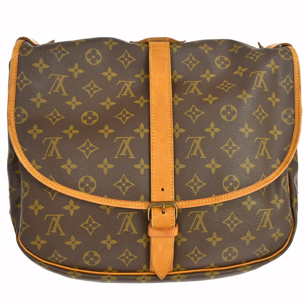 Louis Vuitton Saumur Handbag Monogram Canvas 35