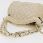 Chanel Vintage Embroidered CC Chain Tote Quilted Suede and Shearling - image 7