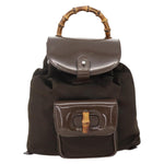 Gucci Vintage Bamboo Backpack Nylon and Patent Leather Mini - image 1