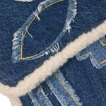 Chanel Egyptian Hieroglyph Flap Bag Denim and Shearling Medium - image 8