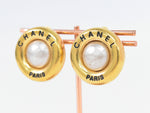 Chanel CC Hoop Clip-On Earrings Crystal Embellished Metal - image 8