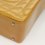 Chanel Chocolate Bar CC Tote Quilted Patent Small - image 10