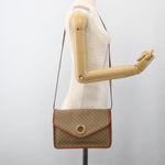 Celine Vintage Macadam Circle Logo Shoulder Bag Canvas and Leather - image 14
