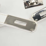 Hermes Kelly Handbag White Epsom with Palladium Hardware 28 - image 17