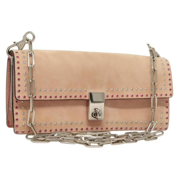 Valentino Garavani Turnlock Chain Shoulder Bag Suede - image 1