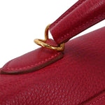 Hermes Kelly Handbag Red Clemence with Gold Hardware 35 - image 14