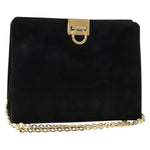Salvatore Ferragamo Gancini Chain Shoulder Bag Suede - image 1