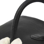 Hermes HAC Birkin Bag Black Fjord with Palladium Hardware 32 - image 10