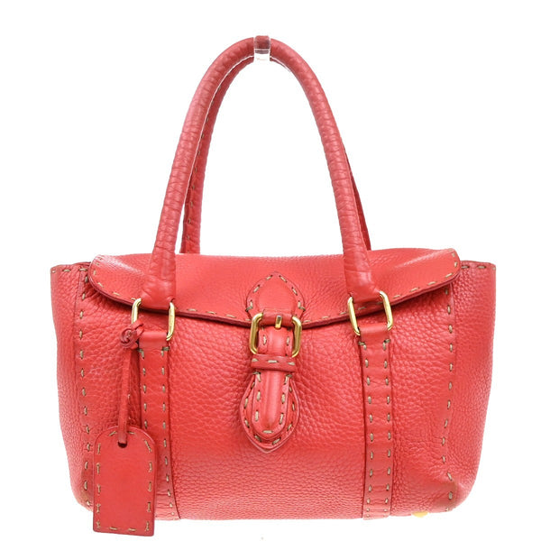 Fendi Selleria Linda Satchel Pebbled Leather Mini - image 1