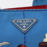Prada Canapa Convertible Tote Canvas with Applique Mini - image 14