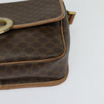 Celine Vintage Macadam Circle Logo Shoulder Bag Canvas and Leather - image 9