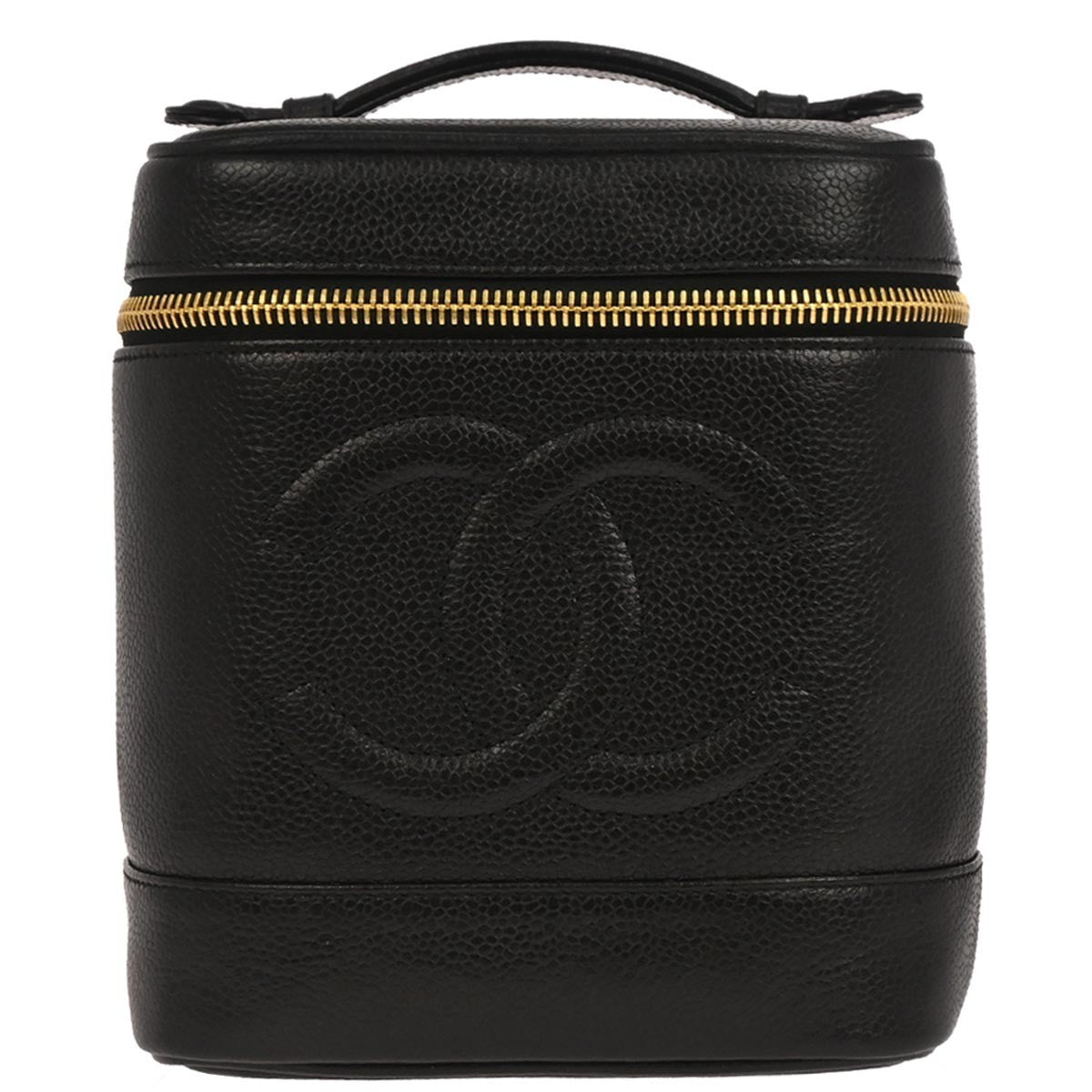 Chanel Vintage Timeless Cosmetic Case Caviar Tall - image 1