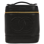 Chanel Vintage Timeless Cosmetic Case Caviar Tall - image 1