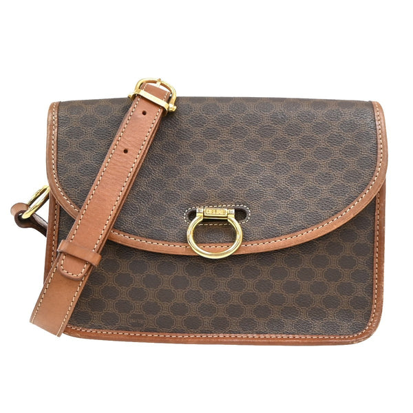 Celine Vintage Macadam Shoulder Bag Canvas and Leather - image 1