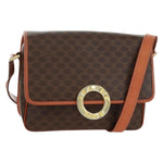 Celine Vintage Macadam Circle Logo Shoulder Bag Canvas and Leather - image 19