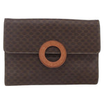 Celine Vintage Macadam Circle Logo Shoulder Bag Canvas and Leather - image 1
