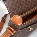 Celine Vintage Macadam Circle Logo Shoulder Bag Canvas and Leather - image 18