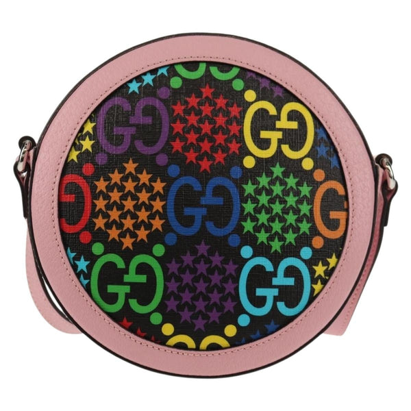 Gucci Round Shoulder Bag Psychedelic Print GG Coated Canvas