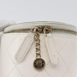 Chanel CC Round Vanity Case with Chain Quilted Lambskin Mini - image 13