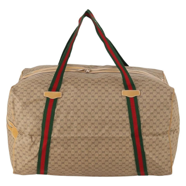 Gucci Web Trim Weekend Duffle Bag GG Coated Canvas Medium