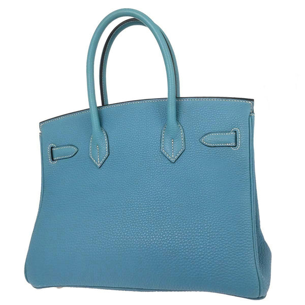 Hermes Touch Birkin Bag Blue Togo with Blue Matte Alligator and Gold Hardware 30