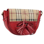 Burberry Maydown Crossbody Bag Haymarket Coated Canvas and Leather Small - image 17