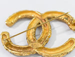 Chanel CC Brooch Textured Metal - image 4