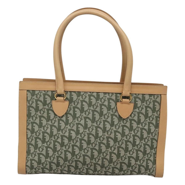 Christian Dior Vintage Trotter Double Pocket Tote Diorissimo Canvas Large