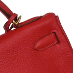 Hermes Kelly Handbag Red Togo with Gold Hardware 32 - image 15