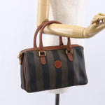 Fendi Vintage Pequin Convertible Boston Bag Coated Canvas Medium - image 16