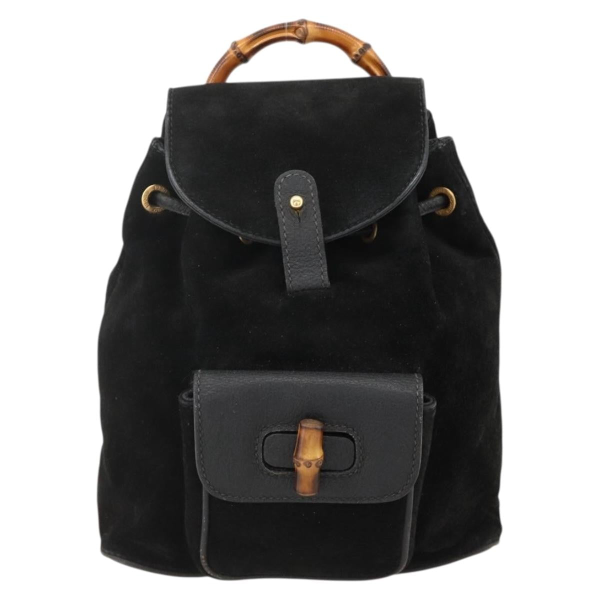 Gucci Gucci bamboo backpack daim mini - image 1