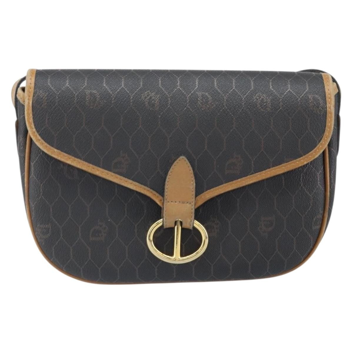 Christian Dior Vintage Honeycomb Shoulder Bag Canvas and Leather - image 1