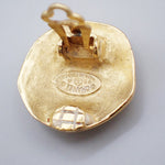 Chanel Vintage CC Round Clip-On Earrings Metal Small - image 8