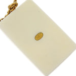 Chanel Vintage CC Rectangular Pendant Necklace Metal and Resin - image 3