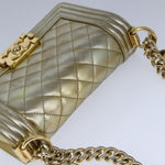 Chanel Boy Flap Bag Quilted Patent Small - image 16