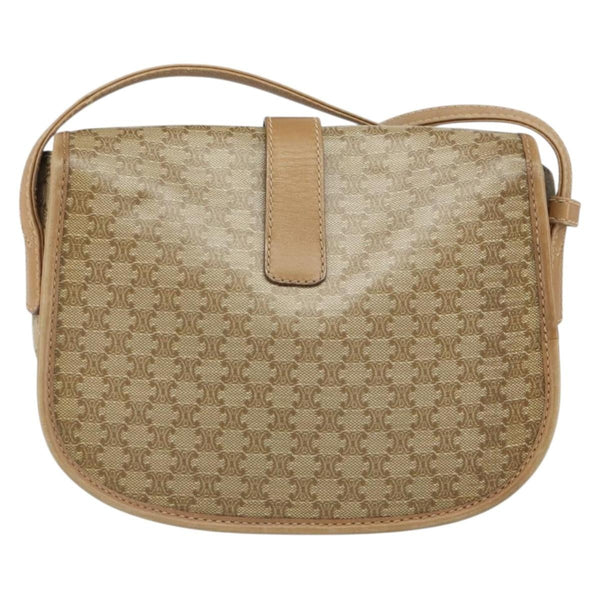 Celine Vintage Macadam Shoulder Bag Canvas Small