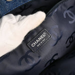 Chanel Vintage CC Tote Denim Large - image 4