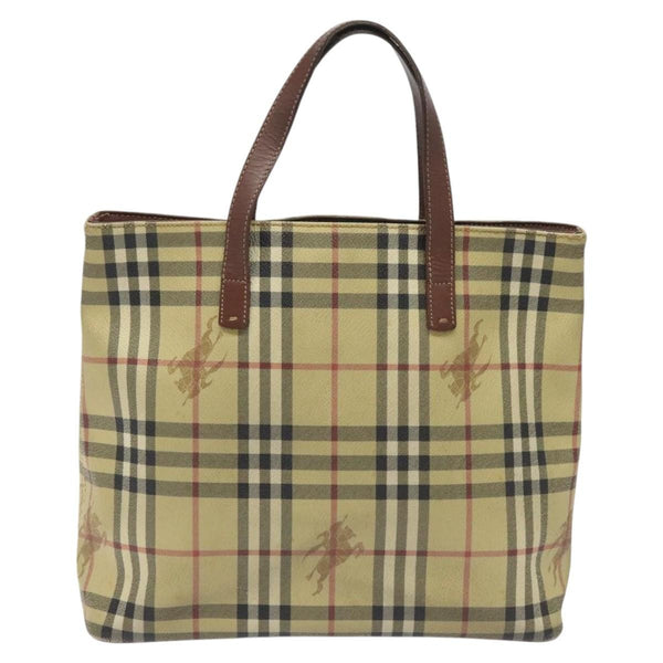 Burberry Top Handle Tote Haymarket Coated Canvas Medium