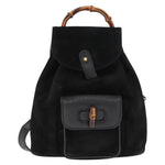 Gucci Vintage Bamboo Backpack Suede Mini - image 1