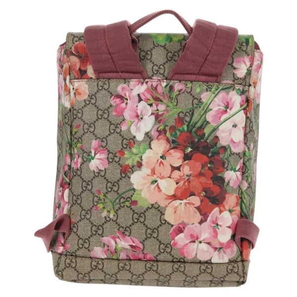 Gucci Buckle Backpack Blooms Print GG Coated Canvas Small
