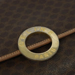 Celine Vintage Macadam Circle Logo Shoulder Bag Canvas and Leather - image 12